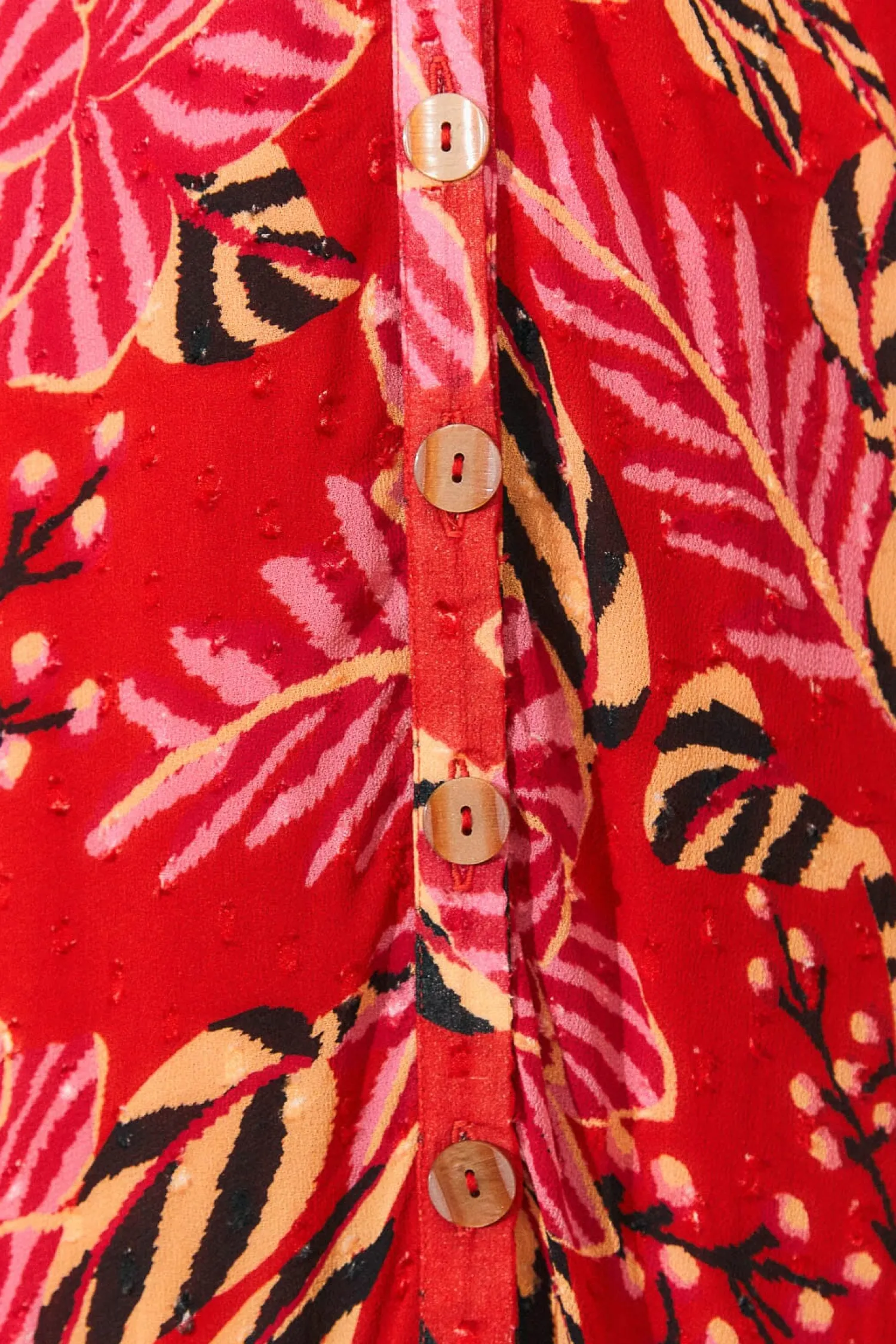 FARM Rio MIXED FLORAL PRINTS LONG SLEEVE MAXI DRESS