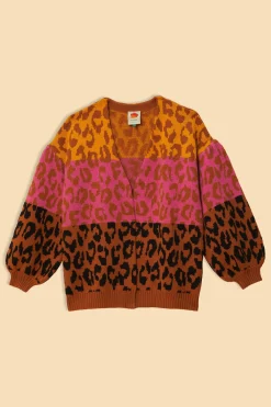 FARM Rio MIXED LEOPARDS KNIT CARDIGAN