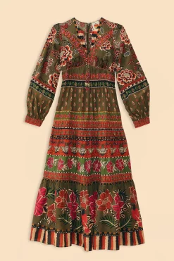 FARM Rio MULTICOLOR AINIKA FLORAL GARDEN MAXI DRESS