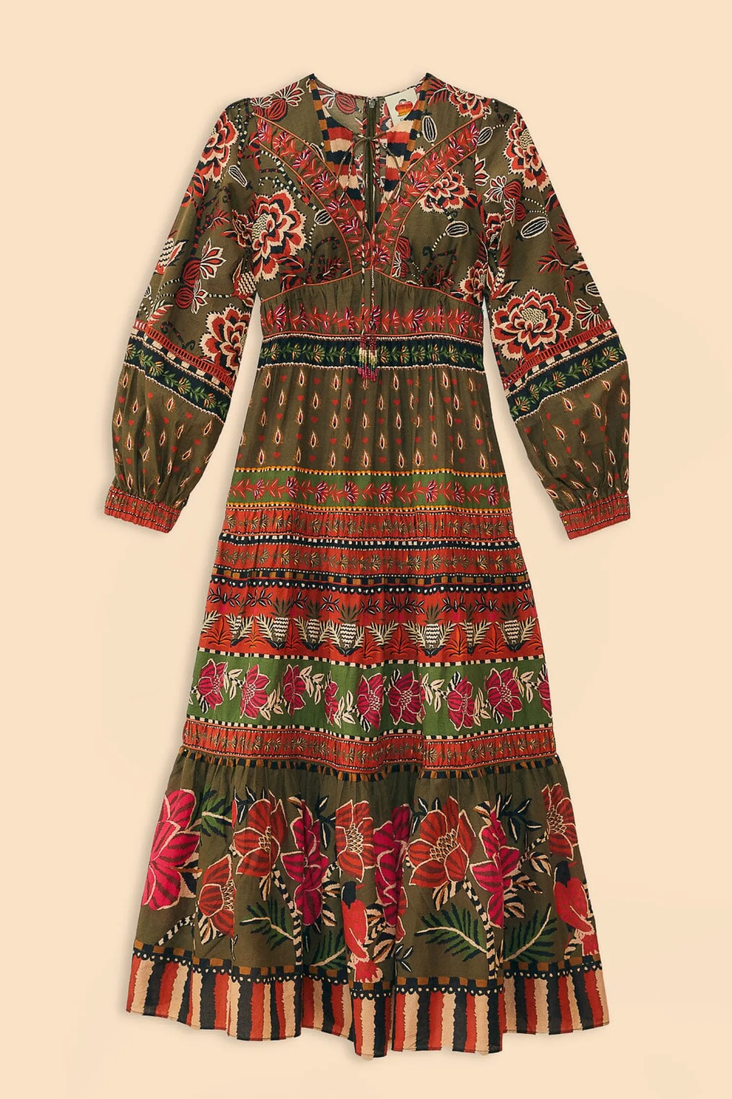 FARM Rio MULTICOLOR AINIKA FLORAL GARDEN MAXI DRESS