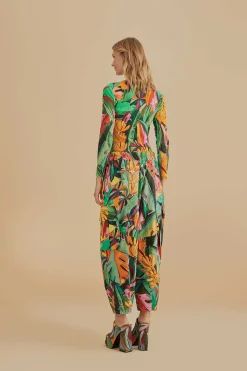 FARM Rio MULTICOLOR BANANA FOLIAGE PANTS