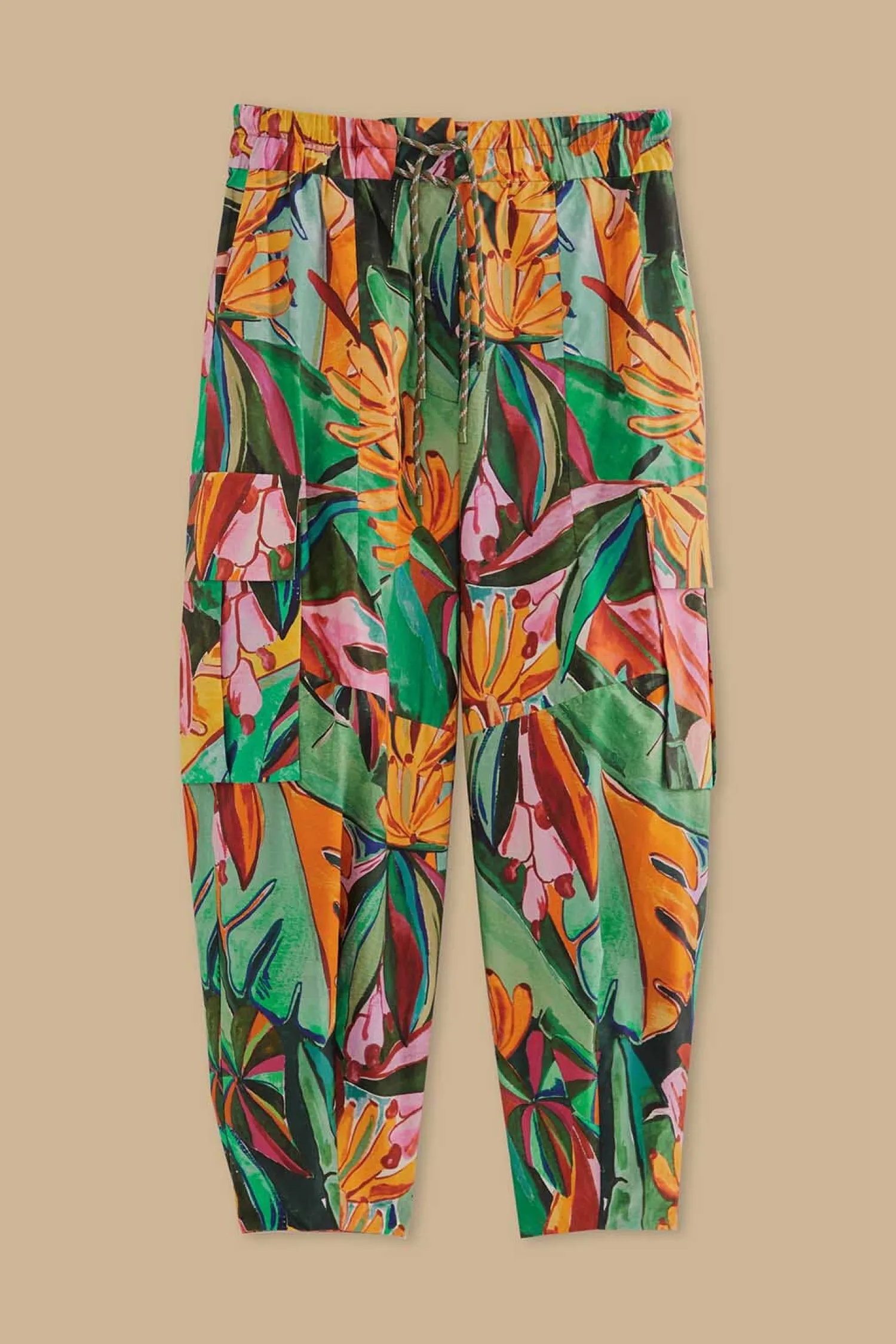 FARM Rio MULTICOLOR BANANA FOLIAGE PANTS