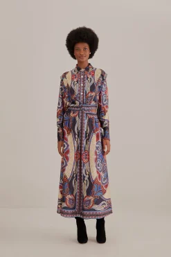FARM Rio  MULTICOLOR ENERGY SCARF CUT-OUT MAXI DRESS