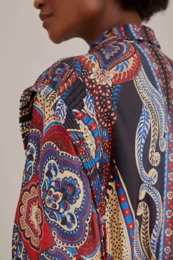 FARM Rio  MULTICOLOR ENERGY SCARF CUT-OUT MAXI DRESS