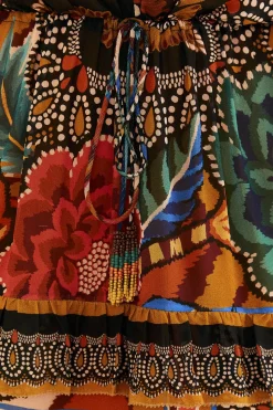 FARM Rio MULTICOLOR FALL MIX MAXI DRESS