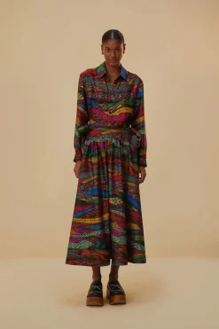 FARM Rio MULTICOLOR MIRAGE SHIRT LONG SLEEVES