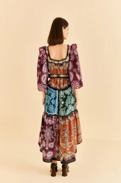 FARM Rio  MULTICOLOR SWEET MERMAIDS MIDI DRESS