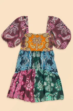 FARM Rio  MULTICOLOR SWEET MERMAIDS SHORT SLEEVE MINI DRESS