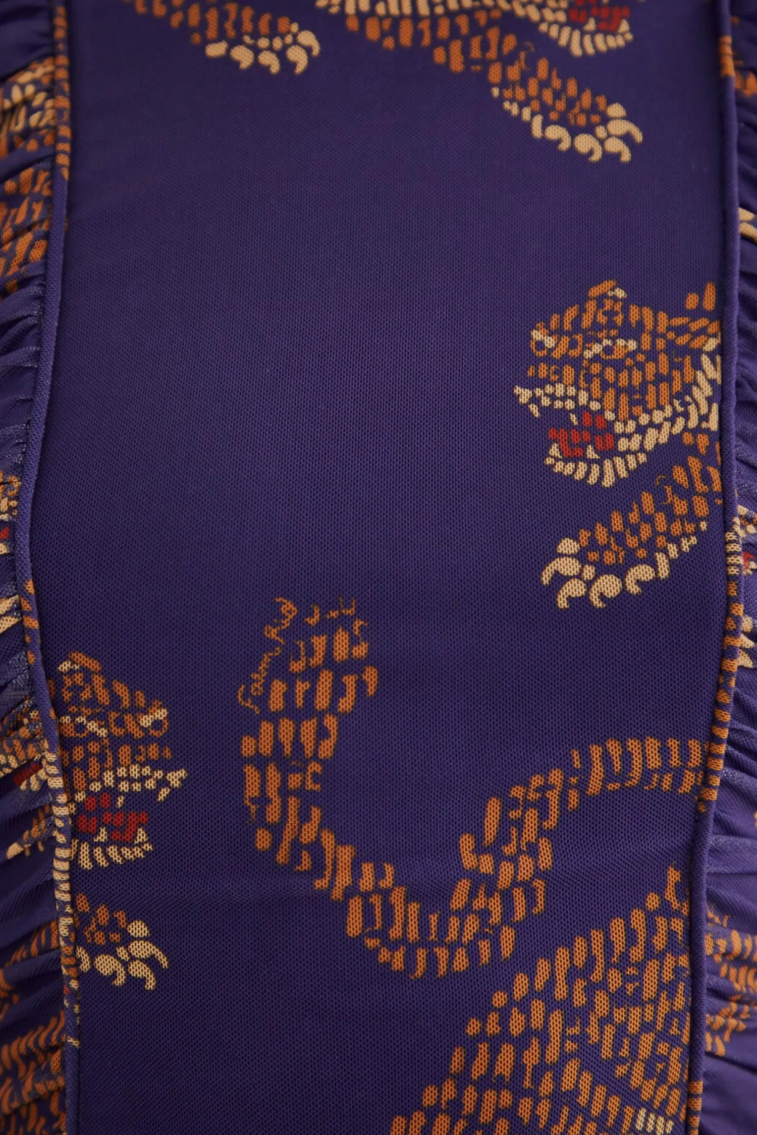 FARM Rio NAVY BLUE LEOPARDS HIGH NECK MIDI DRESS