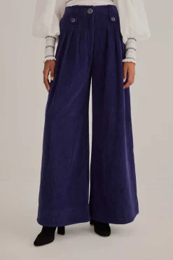 FARM Rio  NAVY BLUE LOW WAISTED TAILORED PANTS