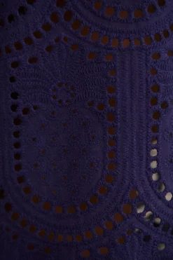 FARM Rio NAVY BLUE PINEAPPLE EYELET PANTS