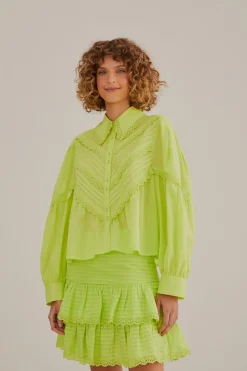 FARM Rio  NEON GREEN MINI SKIRT