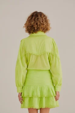 FARM Rio  NEON GREEN MINI SKIRT