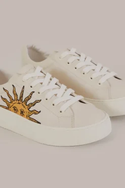 FARM Rio  OFF-WHITE FLATFORM SNEAKER