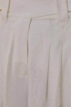 FARM Rio  OFF-WHITE LINEN LOW WAIST PANTS