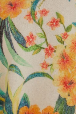 FARM Rio  OFF-WHITE PINEAPPLE BLOOM KNIT CARDIGAN