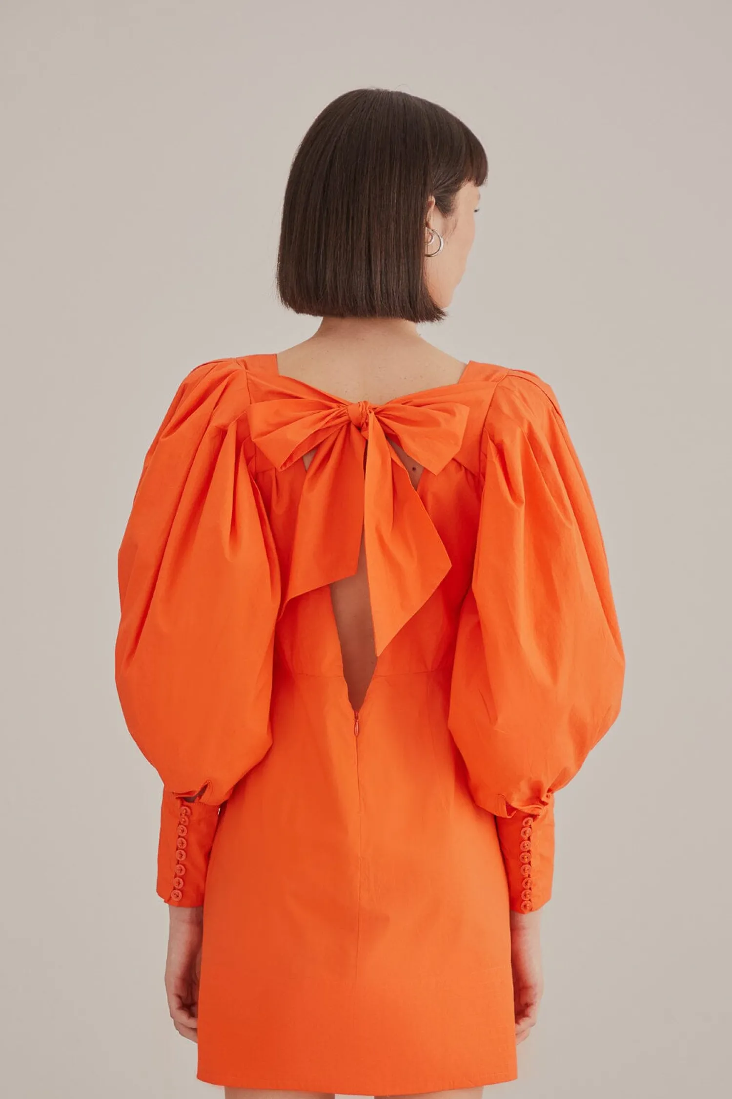 FARM Rio ORANGE OPEN BACK MINI DRESS