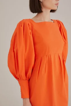 FARM Rio ORANGE OPEN BACK MINI DRESS