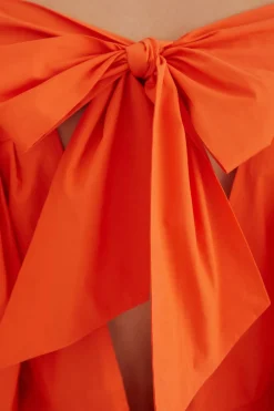 FARM Rio ORANGE OPEN BACK MINI DRESS