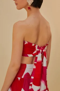 FARM Rio  PAINTED HEARTS SLEEVELESS TOP