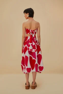 FARM Rio  PAINTED HEARTS SLEEVELESS TOP