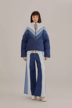 FARM Rio  PATCHWORK DENIM WIDE PANTS