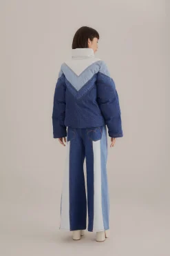 FARM Rio PATCHWORK DENIM WIDE PANTS