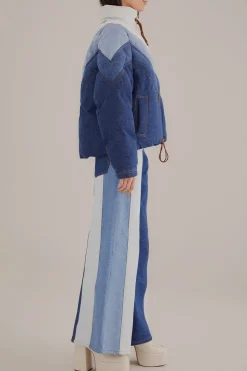 FARM Rio PATCHWORK DENIM WIDE PANTS
