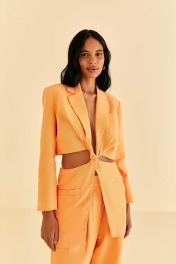 FARM Rio PEACH CUT OUT BLAZER