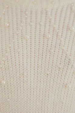 FARM Rio PEARL EMBROIDERED BUBBLE SWEATER