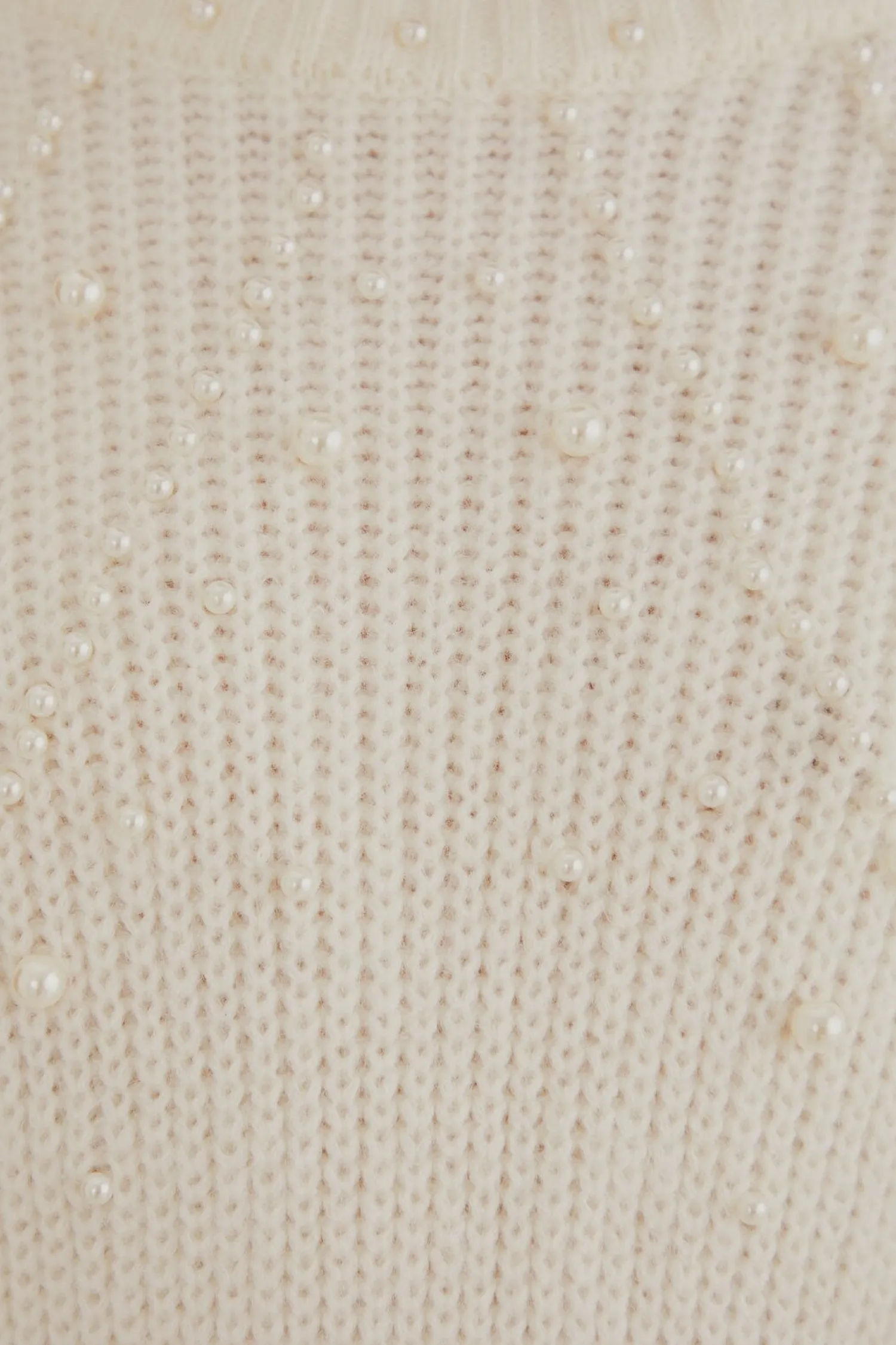FARM Rio PEARL EMBROIDERED BUBBLE SWEATER