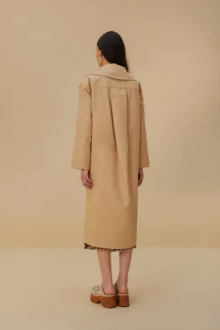 FARM Rio  POCKETS OVER NUDE TRENCH COAT