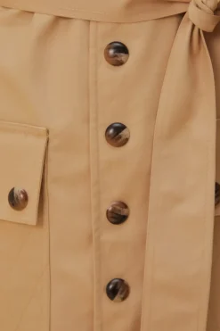 FARM Rio  POCKETS OVER NUDE TRENCH COAT