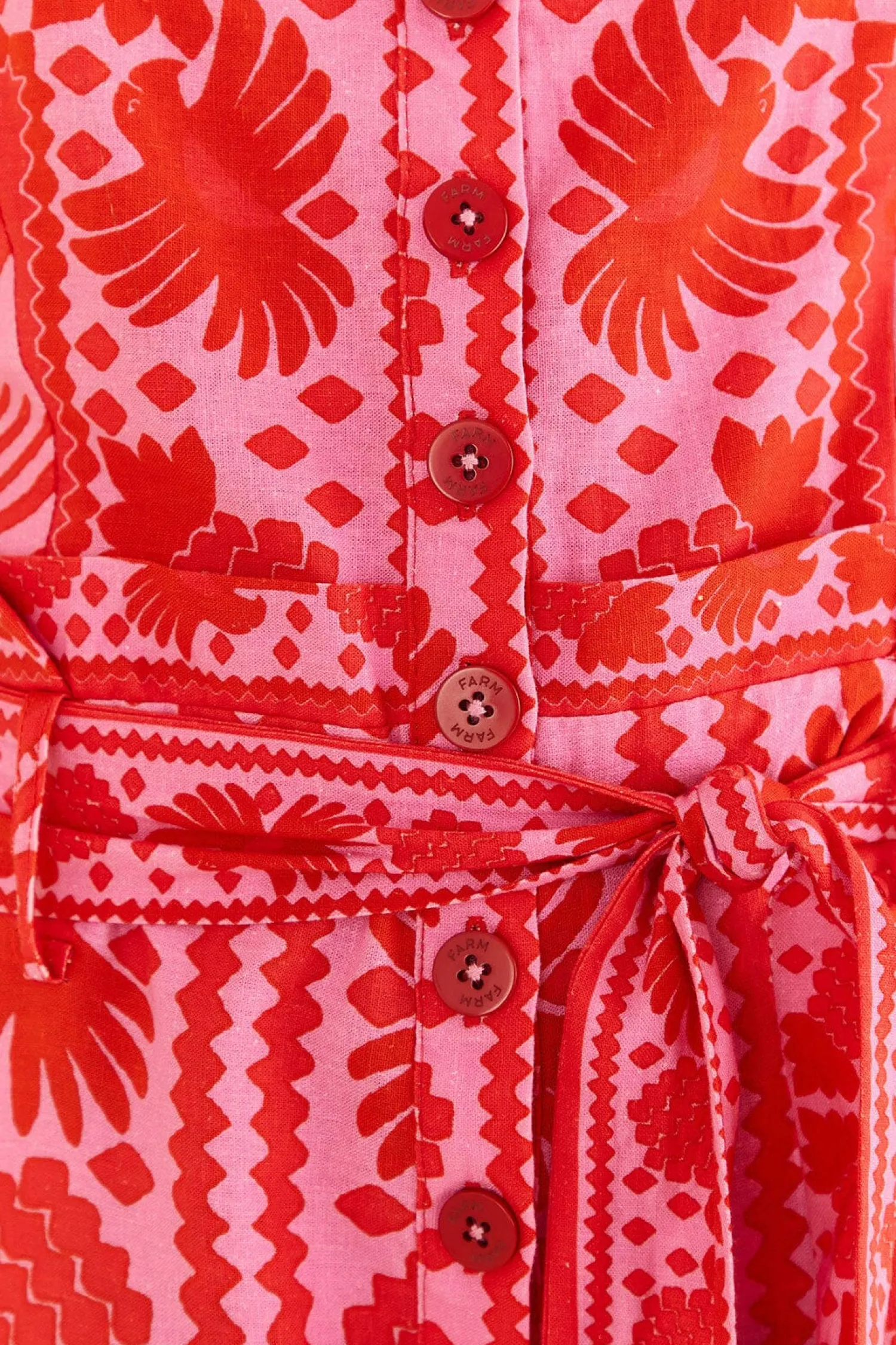 FARM Rio RED JUNGLE SCARF ROMPER