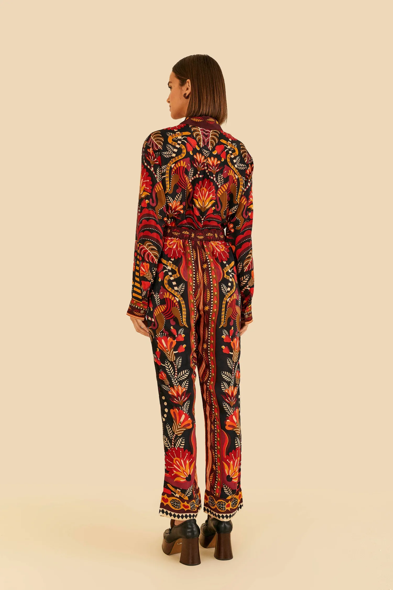 FARM Rio RED NATURE BEAUTY SCARF PANTS