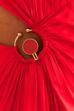 FARM Rio  RED ONE SHOULDER MAXI DRESS