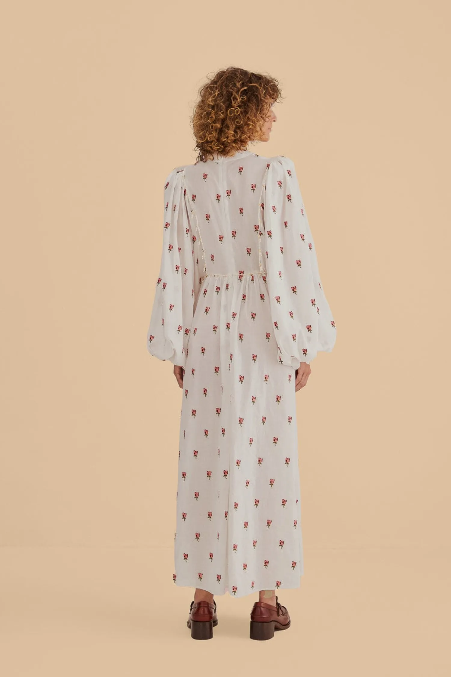FARM Rio ROSE EMBROIDERED MAXI DRESS