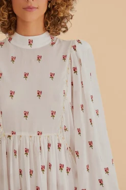 FARM Rio ROSE EMBROIDERED MAXI DRESS