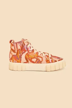 FARM Rio  ROSE WILD HORSES FLATFORM SNEAKER