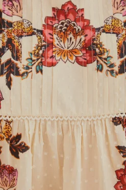 FARM Rio SAND LEOPARD FLOWERS BLOUSE