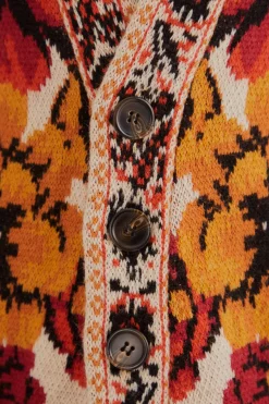 FARM Rio SAND WINTER TAPESTRY KNIT CARDIGAN