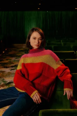 FARM Rio SHINY STRIPES KNIT SWEATER
