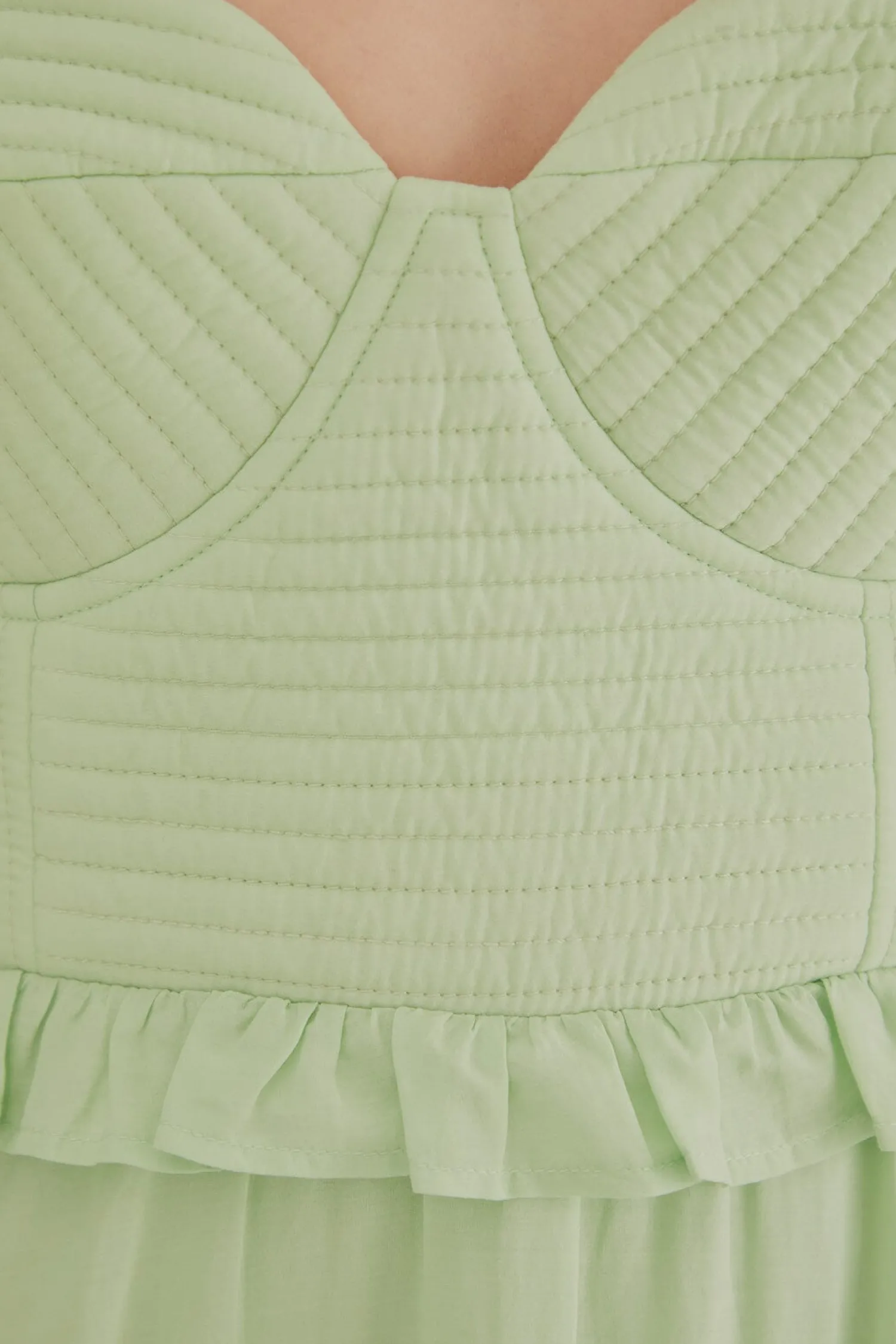 FARM Rio SOFT GREEN SHORT SLEEVE MIDI DRESS