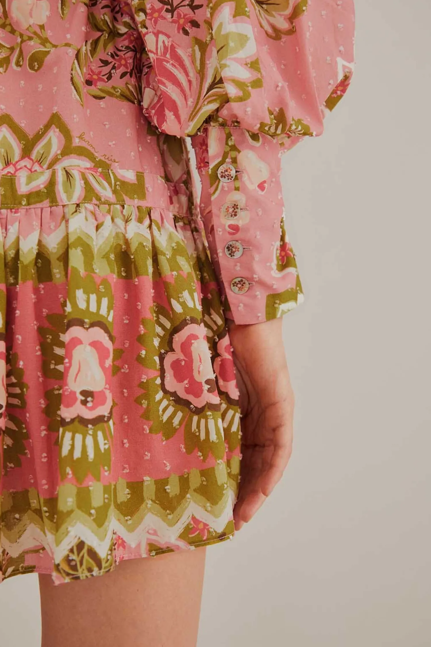 FARM Rio SOFT PINK AURA FLORAL MINI DRESS