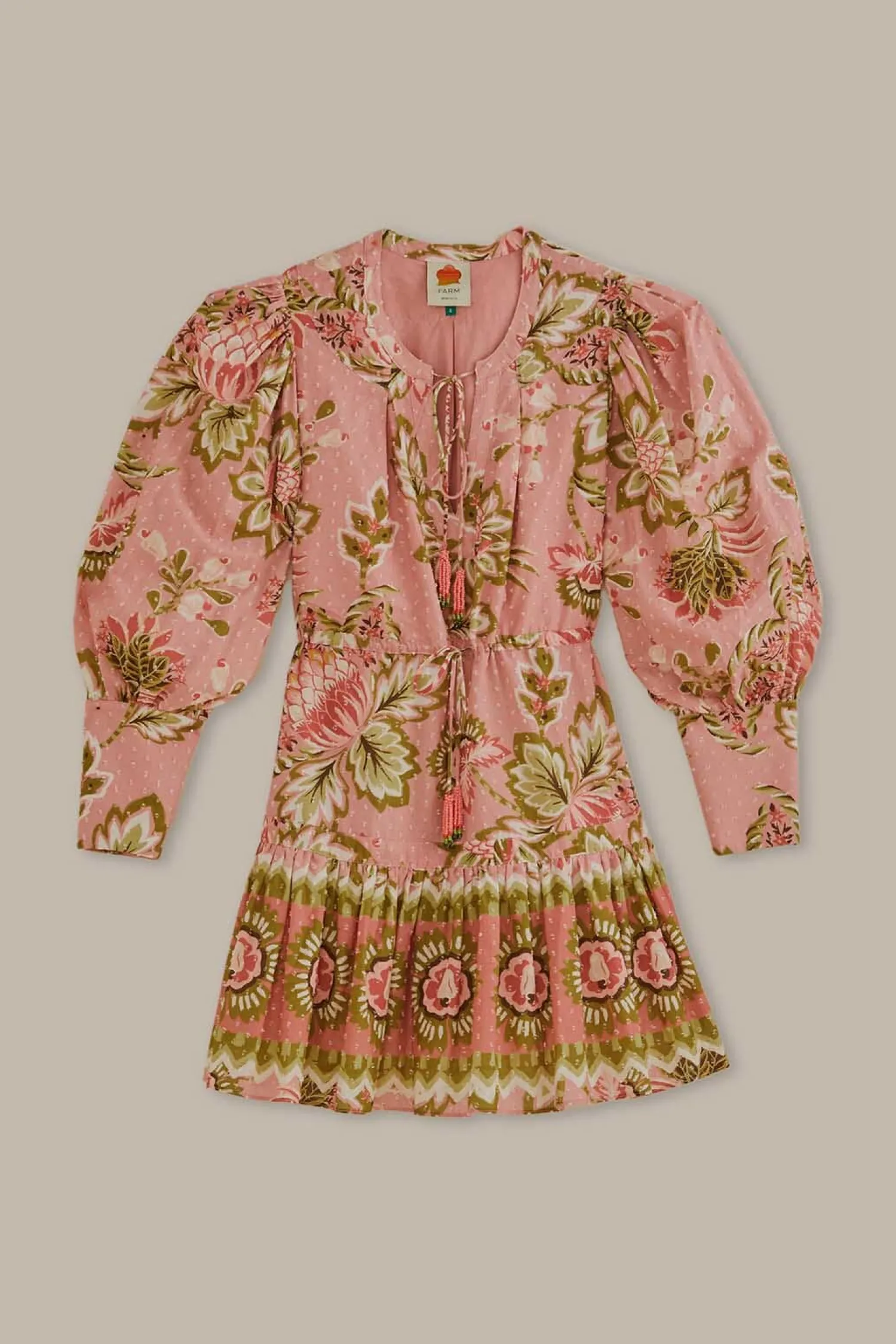 FARM Rio SOFT PINK AURA FLORAL MINI DRESS