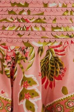 FARM Rio SOFT PINK AURA FLORAL MINI SKIRT