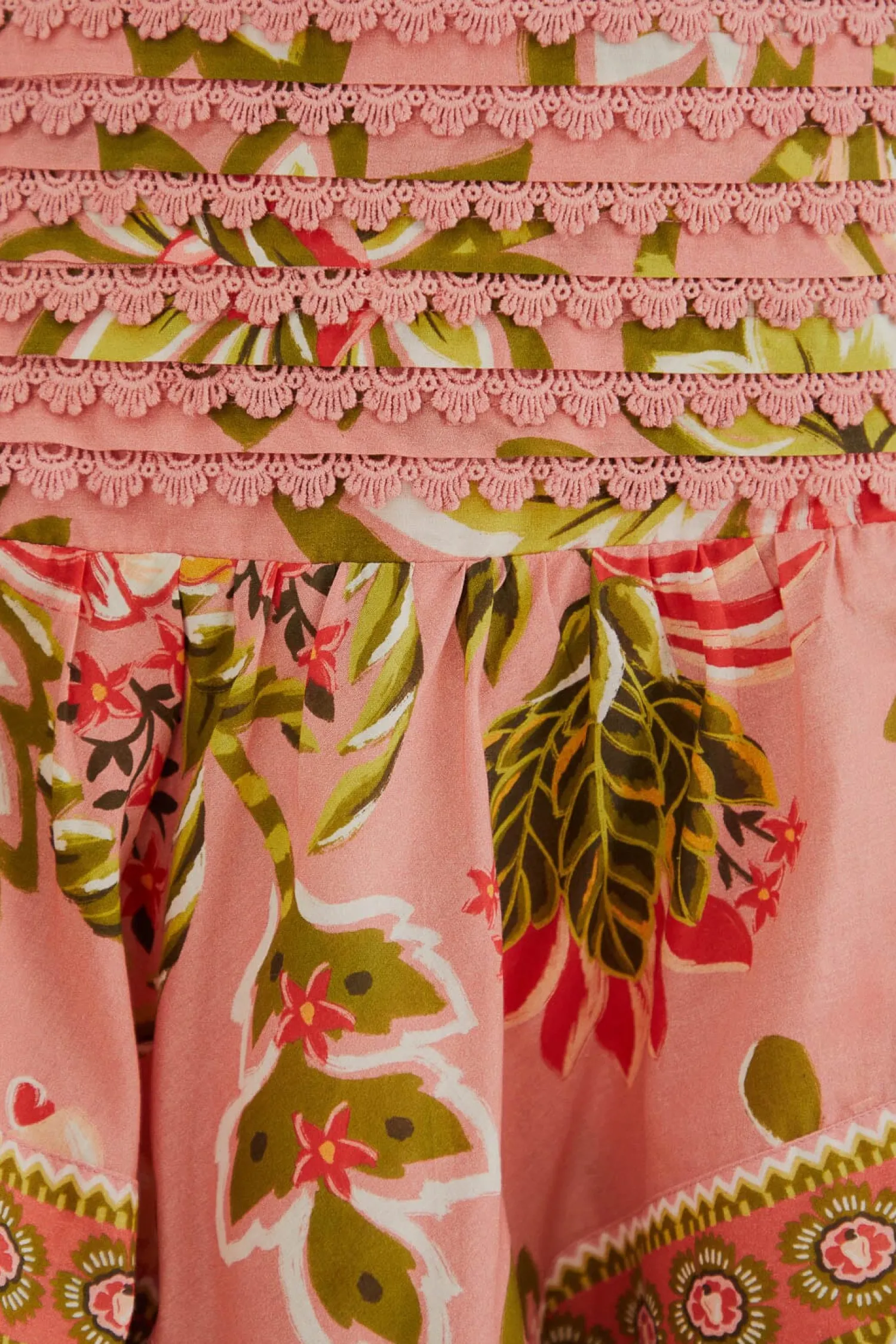 FARM Rio SOFT PINK AURA FLORAL MINI SKIRT
