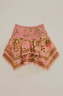 FARM Rio SOFT PINK AURA FLORAL MINI SKIRT