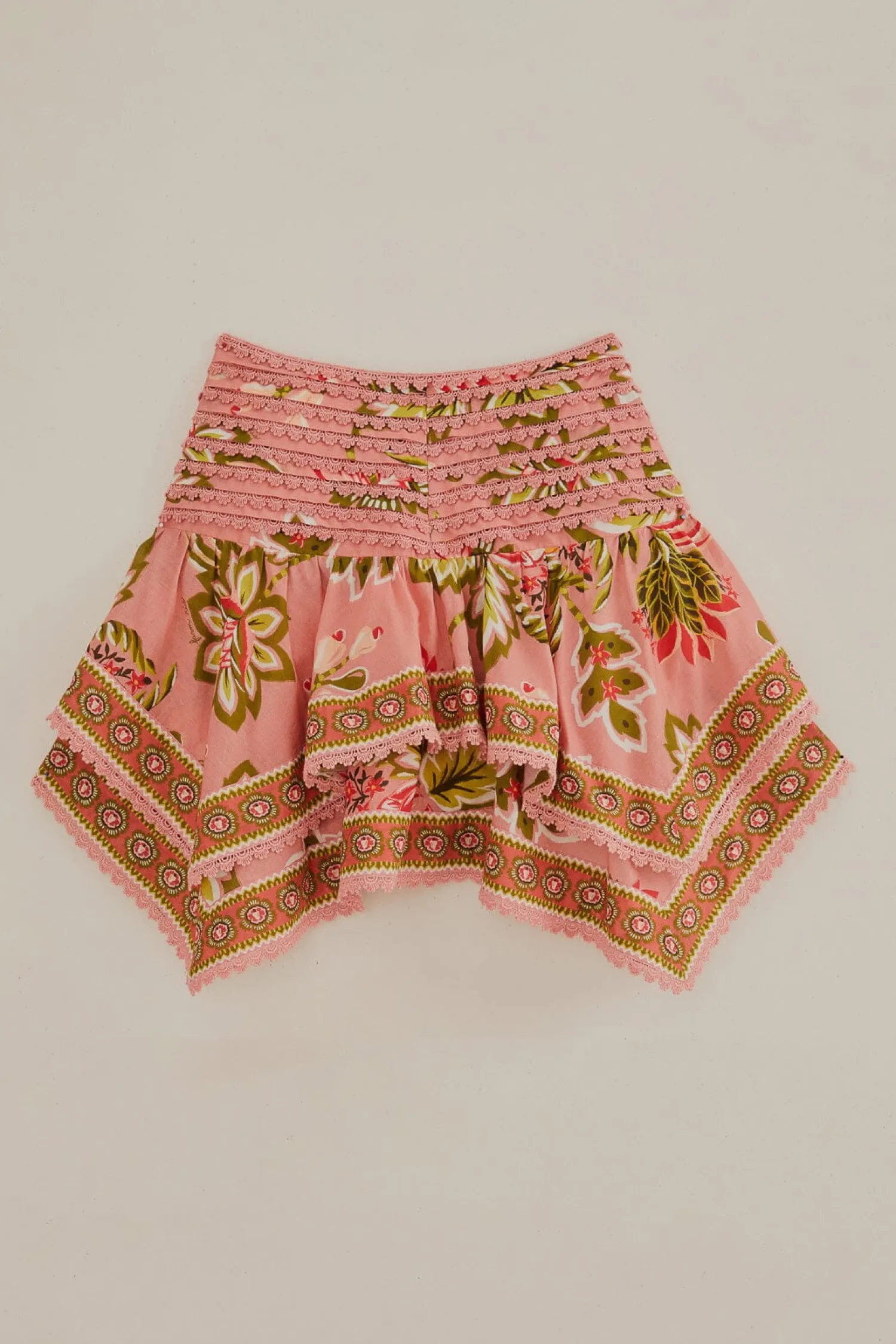 FARM Rio SOFT PINK AURA FLORAL MINI SKIRT
