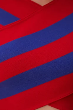 FARM Rio STRIPES WRAP KNIT SWEATER